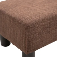 Homcom Pouf Taburet Captusit din Lemn Masiv Maro 40 x 30 x 24cm(m-6)