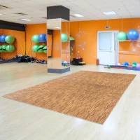 HOMCOM covor puzzle, efect de lemn, din EVA, 61.5x61.5cm(m-2)