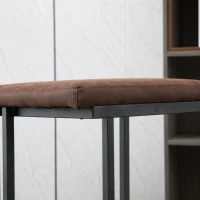 HOMCOM Set 2 Taburete de Bar Stil Vintage Industrial Imitaţie de piele şi Metal(m-8)