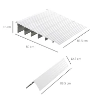 HOMCOM Rampa Scaun cu Rotile Lungime Reglabilă Aluminiu antiderapant 318kg(m-3)