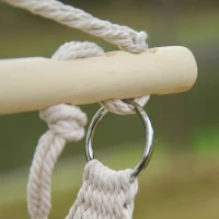 Outsunny Hamac de Gradina din Franghie Shabby Chic pentru Interior si Exterior Alb(m-10)