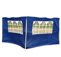 Outsunny 2 Pannelli laterali per gazebo pieghevole, blu, 3x2m(m-2)