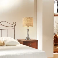 HomCom lampa de masa, moderna, Ф25 x 51 cm, bej(m-12)