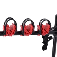 Homcom Suport Biciclete Posterior pentru Masina Pentru 3 Biciclete 40 kg in Otel si Alumini Negru 68x52x60cm(m-6)