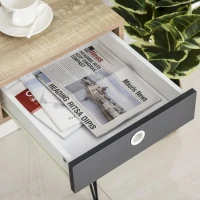 HOMCOM birou design nordic, 3 sertare, 110x50x77,5cm(m-8)