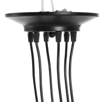 HOMCOM candelabru suspendat, 6 lumini, Ф340x160cm, negru(m-9)