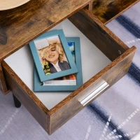 HOMCOM masuta living, 110x55x45cm, maro(m-7)