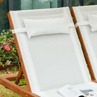 Outsunny Sezlong de Gradina 2 Locuri Reclinabil, 3 Nivele Acoperis si Perne(m-8)