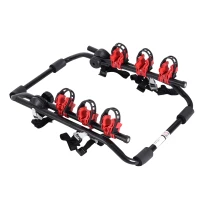 Homcom Suport Biciclete Posterior pentru Masina Pentru 3 Biciclete 40 kg in Otel si Alumini Negru 68x52x60cm(m-9)