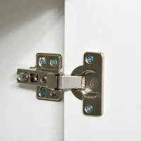 HOMCOM Dulap Multiuz 2 Sertare si 2 Compartimente cu usa Deschidere prin apasare, Alb(m-10)