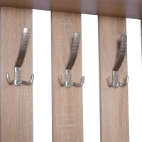 Homcom Set Hol 3 Piese – Dulap Pantofi, Cuier cu Oglinda, Design Lemn(m-9)