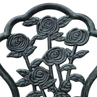 Outsunny Set Elegant de Grădină 2 Persoane, 2 Scaune si Masă Rotundă în Stil Neo-Retro, verde(m-8)