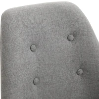 HOMCOM Set 2 Scaune de Sufragerie captusite design modern gri(m-10)