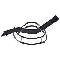 Outsunny Sezlong cu scaun Balansoar 160x61x79cm Negru(m-4)