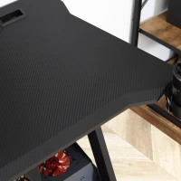 HOMCOM Birou Gaming Modern pentru Casa sau Birou cu Accesorii Rosu si Negru(m-7)