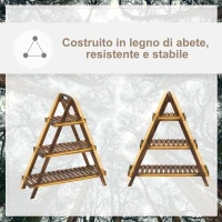 Outsunny scara ghiveci, lemn brad,  86x28x100cm maro(m-5)