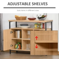 HomCom Bufet de bucatarie, cu 2 usi, 100x35x80 cm, maro(m-5)