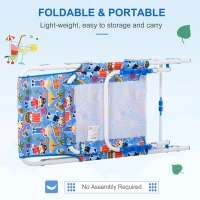 Outsunny sezlong pentru copii pliabil, 18x40x24cm, albastru(m-5)