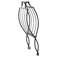 Outsunny Caseta pentru lemne pentru Intern si Extern Capacitate 30 kg cu 4 Manere in Fier Negru(m-6)