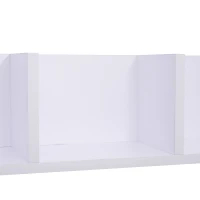 HOMCOM Suport CD de perete, dreptunghiular, cu 4 compartimente de stocare pentru 60 CD-uri, din lemn(m-10)