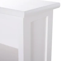 HomCom Mobilier Biblioteca 5 Rafturi din Lemn Elegant pentru Casa si Birou Alb 30x17x90cm(m-7)