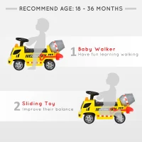 HOMCOM Masina pentru Copii 18-36 Luni Ride-on cu Betoniera Lumini Sunete(m-4)