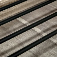 HOMCOM Suport de haine de Perete Bancuta Suport de Pantofi Stalp Pivotant la 360° din Metal Lemn(m-9)