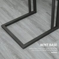 HOMCOM Set 2 Taburete de Bar Stil Vintage Industrial Imitaţie de piele şi Metal(m-6)