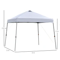 Outsunny Foisor pliabil 3x3m de Gradina, fabricat in Metal si Tesut Oxford(m-3)