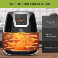 HOMCOM Friteuza cu Aer 7 programe 1500W, Capacitate 3,5L Timer de 60 de minute(m-4)