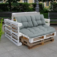 OutSunny Set 3 Perne pentru Canapea Paleti captusite in polister, Gri inchis(m-2)