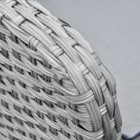 Outsunny Salon de Gradina Set 6 Buc cu Canapea de Exterior din Ratan Gri(m-8)