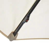 Outsunny Umbrela de Soare cu Brat, Manivela si 8 benzi LED cu Energie Solara(m-8)