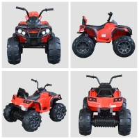 HOMCOM ATV pentru Copii Electric 12V 2 Viteza 3-5km/h Mufa USB Rosu(m-4)