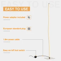 Lampa cu picior HOMCOM Lampa de podea Design Lampa de podea cu LED de 144 cm(m-7)