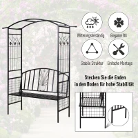 Outsunny 3-Sitzer Hollywoodschaukel Schaukelstuhl 2-in-1 Gartenliege mit Sonnendach winkeleinstellbar Stahl Polyester Outdoor Hellbraun+Dunkelgrau 218 x 120 x 168 cm(m-5)