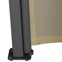 Outsunny Toldo Lateral Retráctil 300x180 cm Pantalla Enrollable Mampara de Privacidad y Protección Solar para Balcón Terraza Color Crema(m-6)