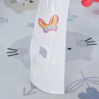 HOMCOM Tocador de Juguete para Niños +3 Años con  29 Piezas Taburete Función de Música Luces Centro de Belleza Infantil 49,5x23,5x69,5 cm Azul(m-8)