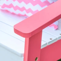 Outsunny Silla de Jardín Adirondack para Niños de +1 Año de Madera Maciza Sillón Infantil para Interior Terraza Balcón Carga Máx. 40 kg 51x50x52,5 cm Blanco(m-8)