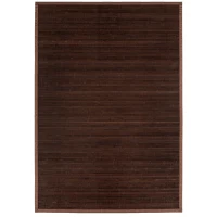 Outsunny Teppich Bambus In- und Outdoor Braun 190 x 133 x 0,7 cm(m-1)