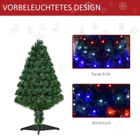 Homcom® Choinka Jodła 90 Led Gwiazda  Ø48x90cm Zielona(m-5)