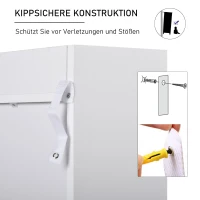 Regał na książki biblioteczka biała szafa stojąca szafa na akta z kolorowymi pudełkami z materiału(m-4)