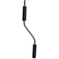 HOMCOM® MARKIZA BOCZNA OCHRONA PRZED WIATREM KORBKA RĘCZNA poliester + aluminium szara 120 x 200 cm(m-5)