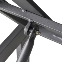 Outsunny 3-częściowy zestaw mebli ogrodowych z 4-stopniową regulacją Leżak ogrodowy, komplet stolik z krzesłami, aluminiowy, szary(m-10)