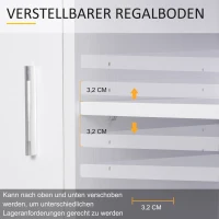 HOMCOM Vloerlamp verlichting bijzettafel met 3 planken E27 tot 40W E1-MDF(m-4)