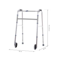 HOMCOM Gehgestell Gehbock Alu Gehhilfe Gehwagen mit 2/3 Rädern Faltbar (Modell1)(m-3)