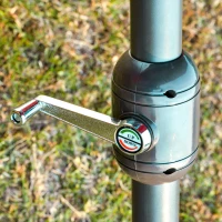 Parasol ze stojakiem parasol ogrodowy podwójny 460x270cm ciemnozielony(m-8)