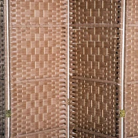 Parawan 4-częściowa przegroda do pokoju ścianka działowa z drewna topolowego składana 180 x 180 cm(m-8)