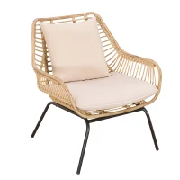 Zestaw mebli ogrodowych do siedzenia na zewnątrz ze stolikiem kawowym Rattan Beżowy Outsunny®(m-5)