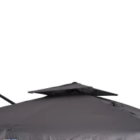 Parasol UV50+ parasol na wysięgniku podstawa i 4 obciążniki z pokrowcem ochronnym aluminium(m-9)